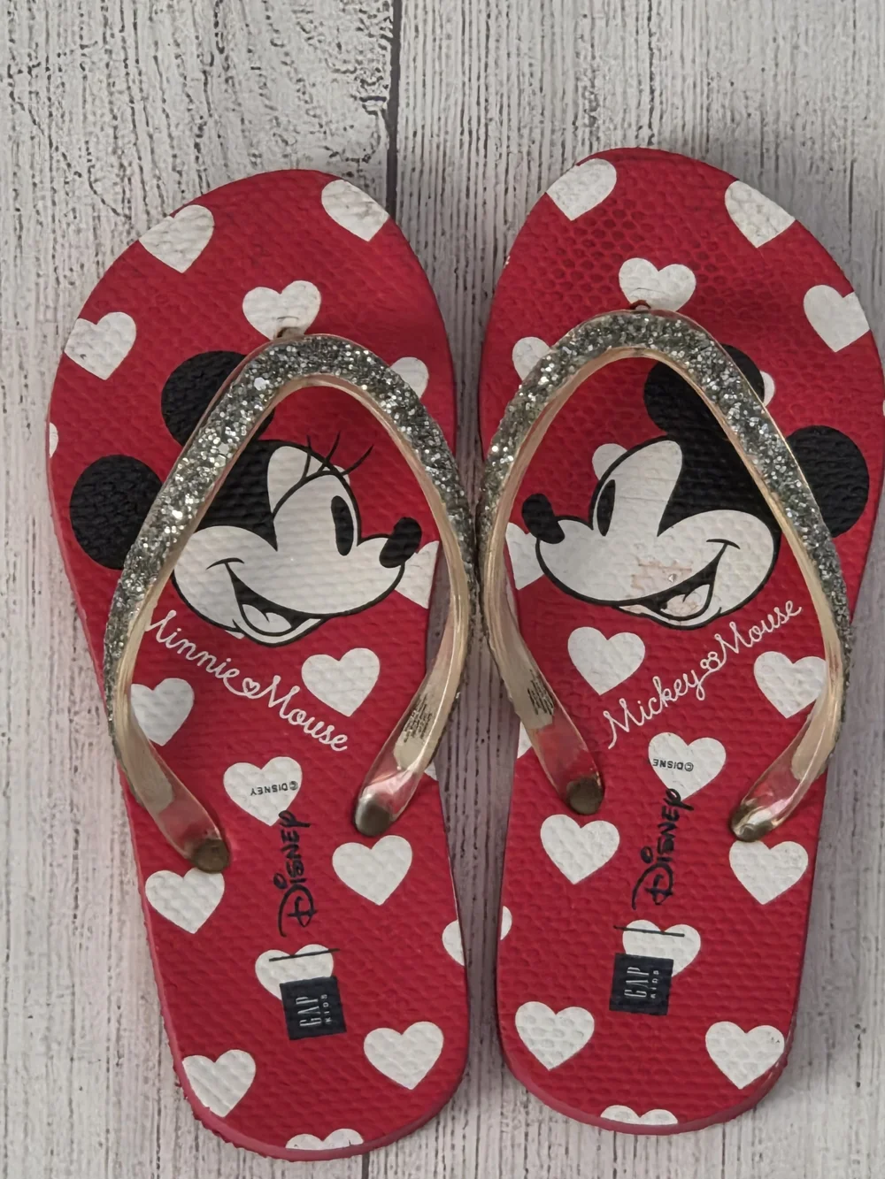 GAP Kids Red and Pink Minnie Mouse Sandal & Slide Duo